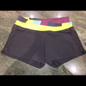 Black Lululemon colored band shorts